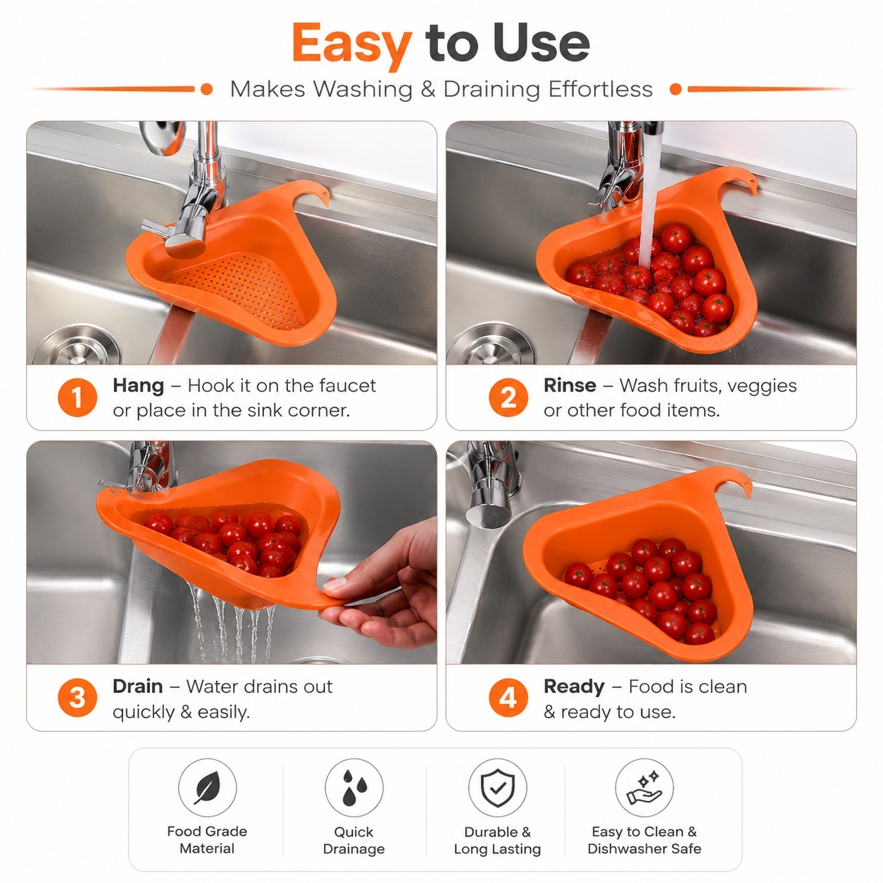 Corner Sink Strainer Basket (Pack of 2)