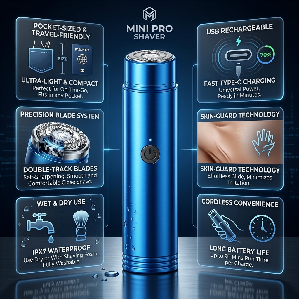 Pocket Size USB Rechargeable Shaver