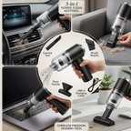 3-in-1 Portable Wireless Car Vacuum Cleaner