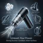 3-in-1 Portable Wireless Car Vacuum Cleaner