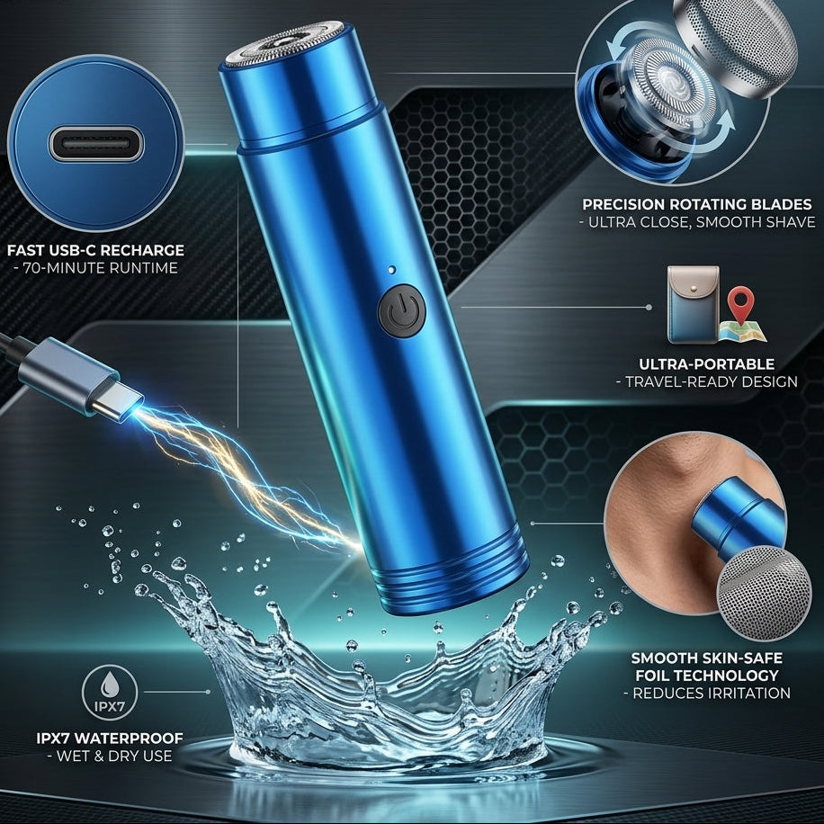 Pocket Size USB Rechargeable Shaver